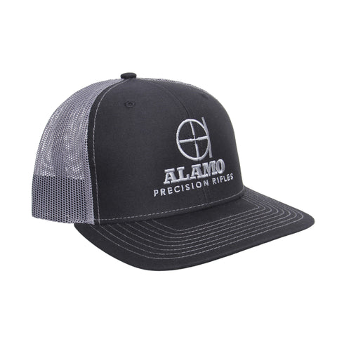 APR Meshback Hat Black and Gray with Gray Logo